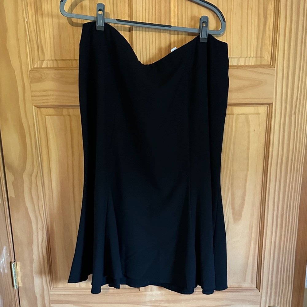 JM Collection Elegant Black A-Line Skirt